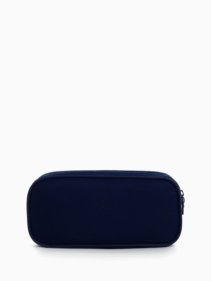 Косметичка - пенал на молнии с 2 отделами, синяя