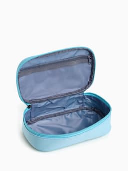 Косметичка-пенал на молнии, на подкладке, бирюзовая