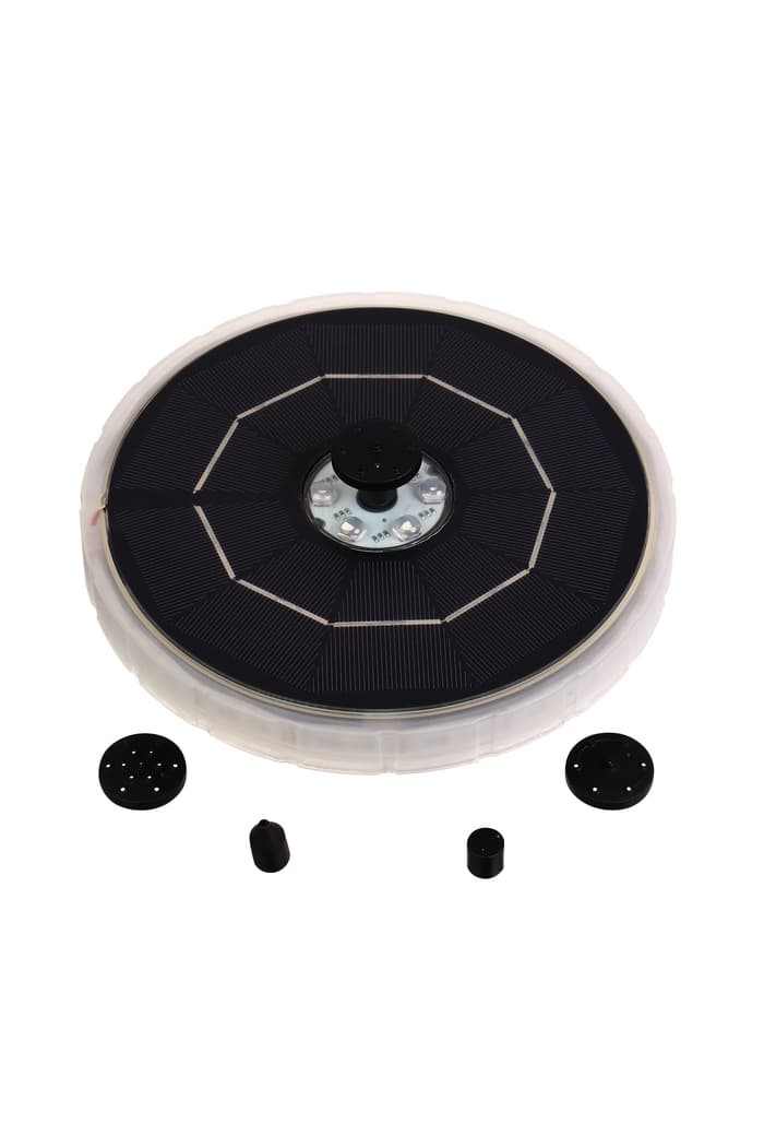 Фонтан садовый с подсветкой JT-180-23 LED, 7 Вт, h=55 см, 180 л/ч, на солнечной батарее