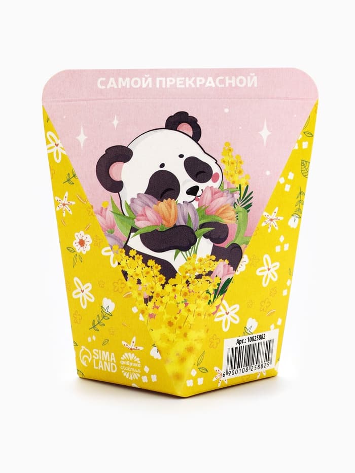 Печенье с предсказанием в коробке «8 марта. Панда», 1 шт.