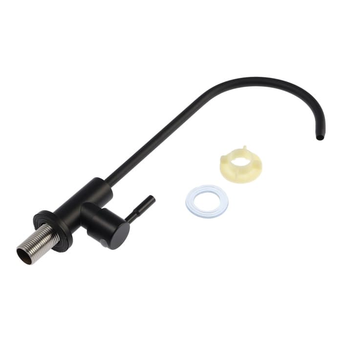 Кран для всех видов бытовых фильтров ZEIN К-05, нержавеющая сталь, черный