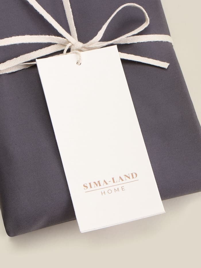 Наволочка SL Home Graphite 300ТС, 70×70+3 см, сатин, хлопок 100%, графитовая