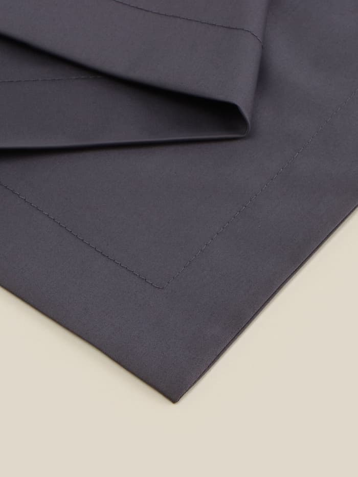 Наволочка SL Home Graphite 300ТС, 70×70+3 см, сатин, хлопок 100%, графитовая