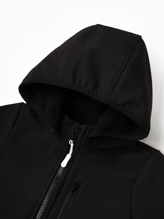 Комбинезон демисезонный для мальчиков MINAKU из Softshell на флисе, непромокаемый, чёрный, рост 92 см