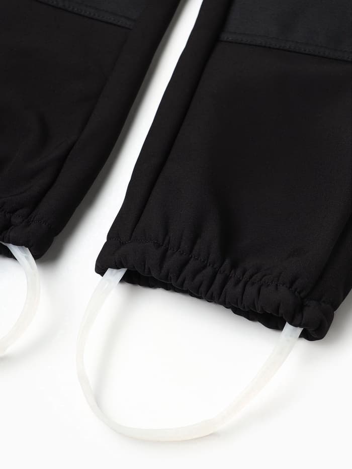 Комбинезон демисезонный для мальчиков MINAKU из Softshell на флисе, непромокаемый, чёрный, рост 110 см