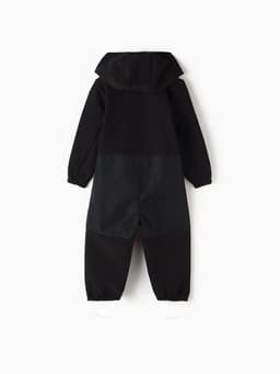 Комбинезон демисезонный для мальчиков MINAKU из Softshell на флисе, непромокаемый, чёрный, рост 110 см