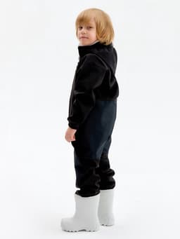 Комбинезон демисезонный для мальчиков MINAKU из Softshell на флисе, непромокаемый, чёрный, рост 122 см