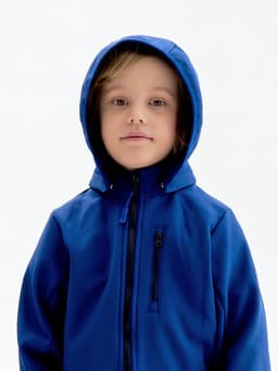 Комбинезон демисезонный для мальчиков MINAKU из Softshell на флисе, непромокаемый, тёмно-синий, рост 98 см