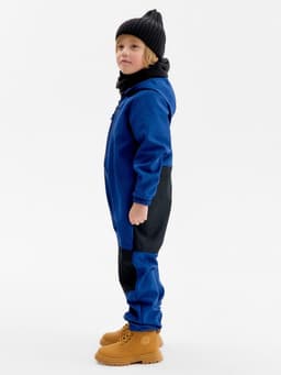 Комбинезон демисезонный для мальчиков MINAKU из Softshell на флисе, непромокаемый, тёмно-синий, рост 110 см