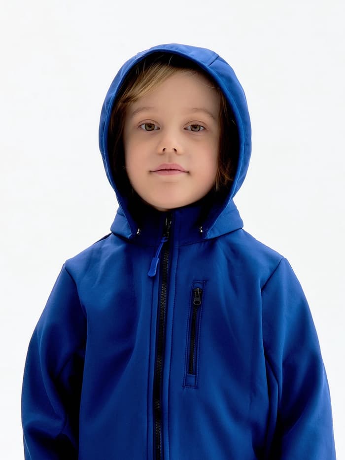 Комбинезон демисезонный для мальчиков MINAKU из Softshell на флисе, непромокаемый, тёмно-синий, рост 116 см