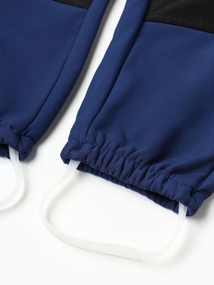 Комбинезон демисезонный для мальчиков MINAKU из Softshell на флисе, непромокаемый, тёмно-синий, рост 128 см