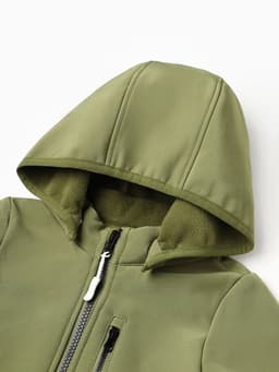 Комбинезон демисезонный для мальчиков MINAKU из Softshell на флисе, непромокаемый, оливковый, рост 110 см