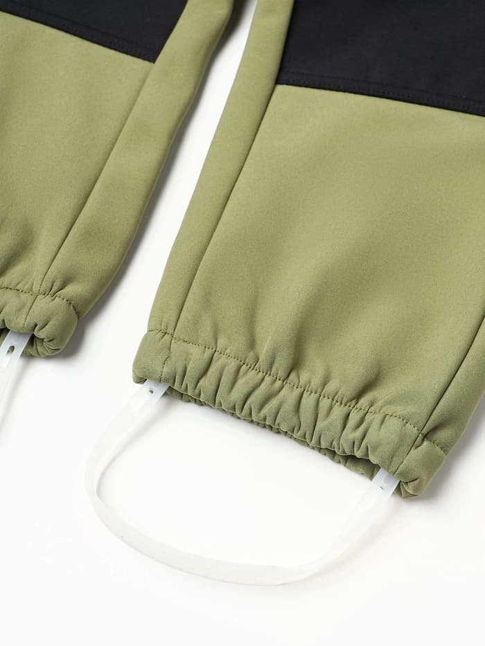Комбинезон демисезонный для мальчиков MINAKU из Softshell на флисе, непромокаемый, оливковый, рост 110 см