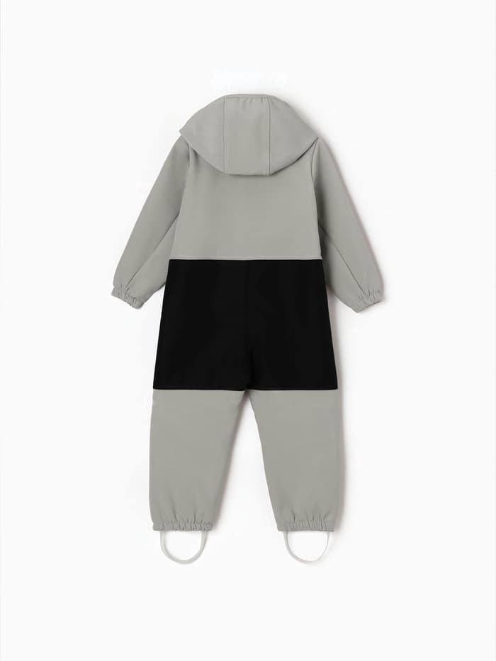 Комбинезон демисезонный для мальчиков MINAKU из Softshell на флисе, непромокаемый, серый, рост 104 см