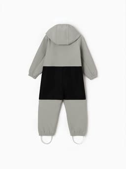 Комбинезон демисезонный для мальчиков MINAKU из Softshell на флисе, непромокаемый, серый, рост 104 см
