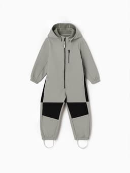 Комбинезон демисезонный для мальчиков MINAKU из Softshell на флисе, непромокаемый, серый, рост 104 см