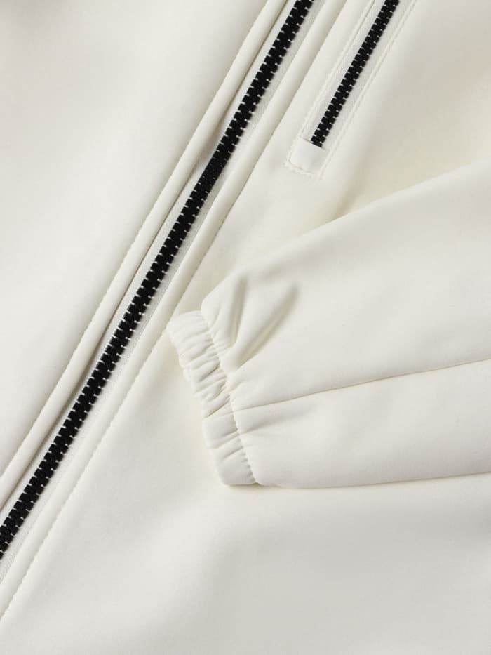 Комбинезон для девочки на флисе MINAKU: Softshell, непромокаемый, светло-серый, рост 92 см