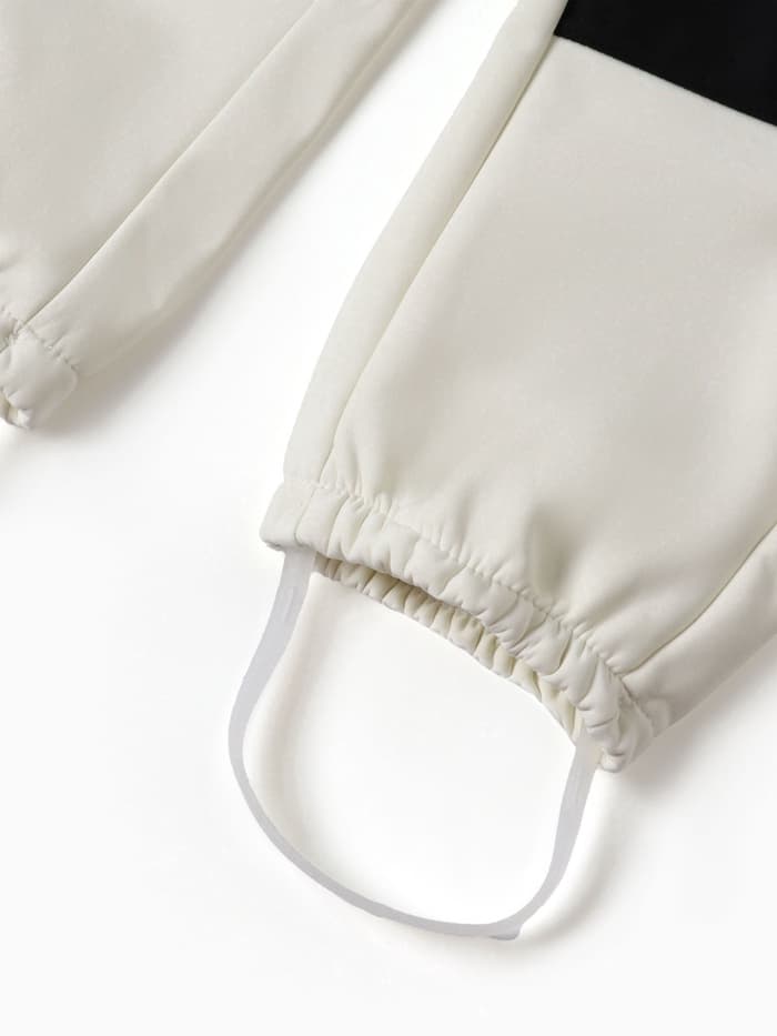 Комбинезон для девочки на флисе MINAKU: Softshell, непромокаемый, светло-серый, рост 110 см