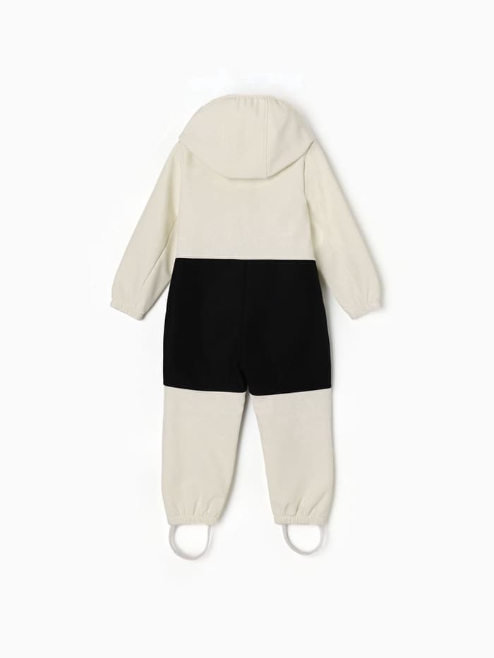 Комбинезон для девочки на флисе MINAKU: Softshell, непромокаемый, светло-серый, рост 110 см