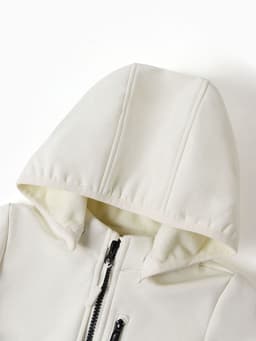 Комбинезон для девочки на флисе MINAKU: Softshell, непромокаемый, светло-серый, рост 128 см