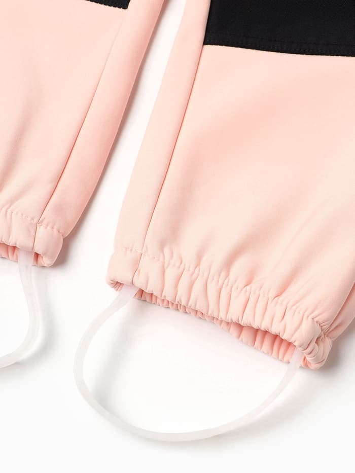 Комбинезон для девочки MINAKU: Softshell на флисе, непромокаемый, персиковый, рост 122 см