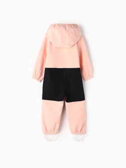 Комбинезон для девочки MINAKU: Softshell на флисе, непромокаемый, персиковый, рост 122 см