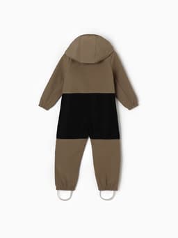 Комбинезон для девочки MINAKU: Softshell на флисе, непромокаемый, цвет хаки, рост 116 см