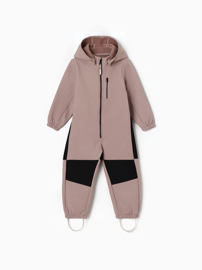 Комбинезон для девочки MINAKU: Softshell на флисе, непромокаемый, розовый, рост 104 см