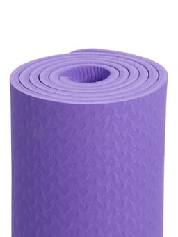Коврик для фитнеса и йоги ONLYTOP, 183×61×0.8 см, фиолетовый/тёмно-фиолетовый