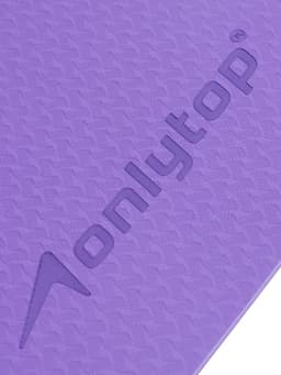 Коврик для фитнеса и йоги ONLYTOP, 183×61×0.8 см, фиолетовый/тёмно-фиолетовый