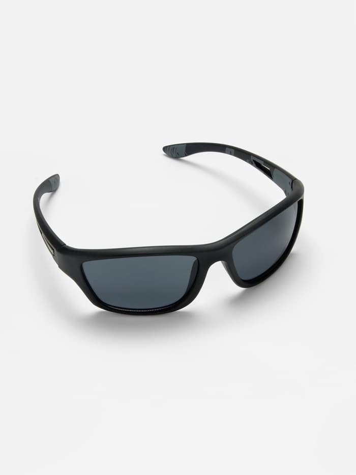 Очки солнцезащитные спортивные, uv 400, ширина 14.1 см, дужка 14.3 см, высота 5.3 см, чёрный