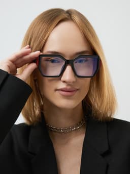 Очки для компьютера, имиджевые, ширина 14.3 см, дужка 14.5 см, линза 6.4×5.1 см