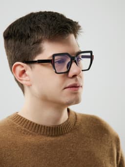 Очки для компьютера, имиджевые, ширина 14.3 см, дужка 14.5 см, линза 6.4×5.1 см