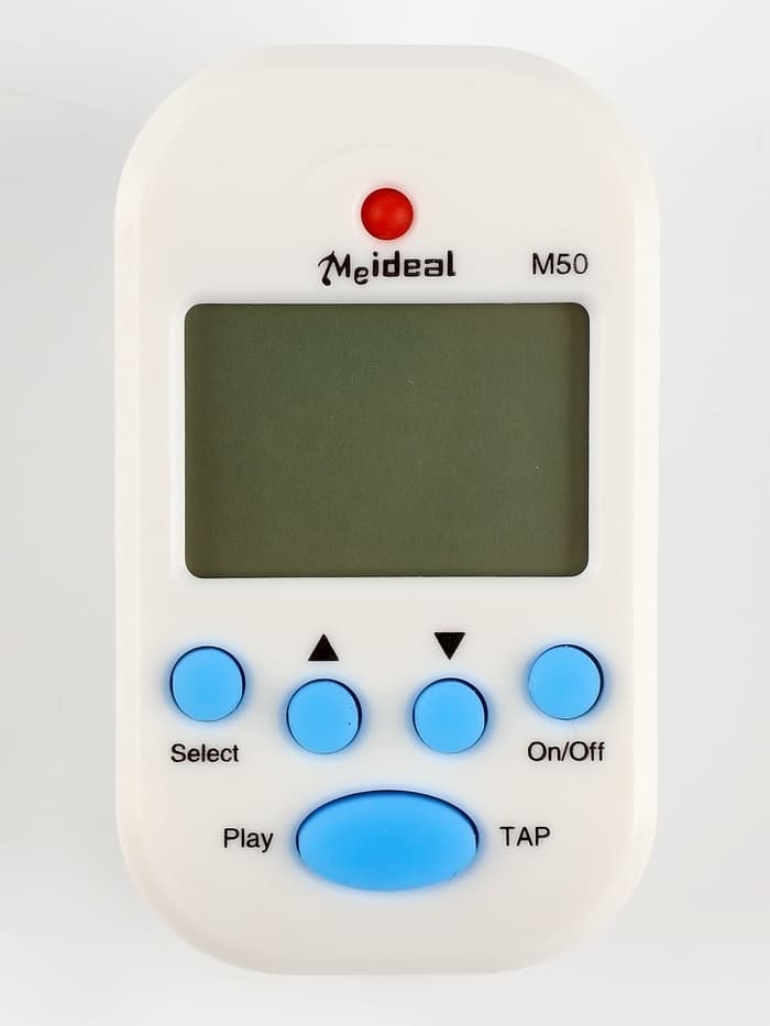 Метроном для настройки музыкальных инструментов, универсальный, с аккумулятором, белый