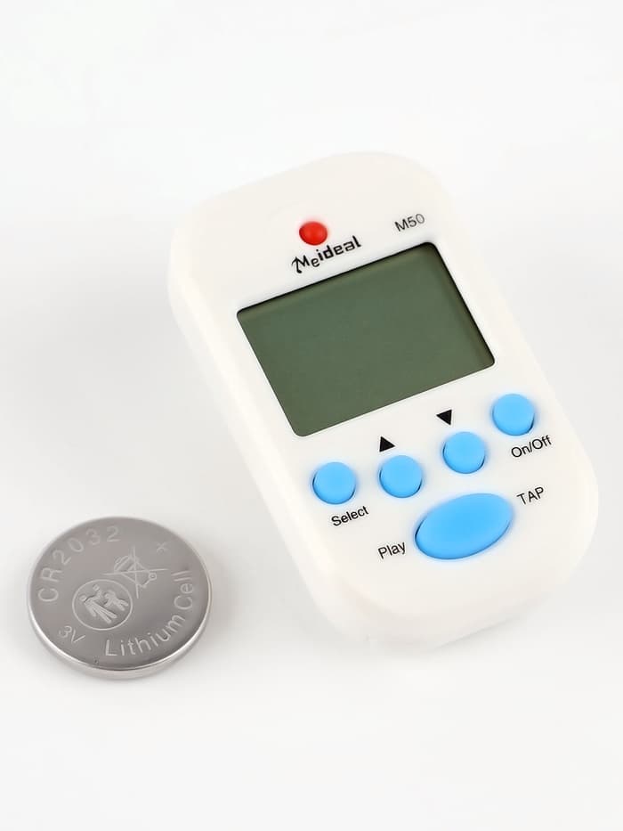 Метроном для настройки музыкальных инструментов, универсальный, с аккумулятором, белый