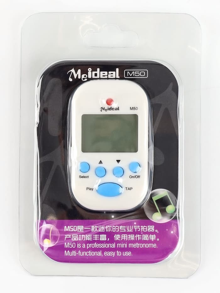 Метроном для настройки музыкальных инструментов, универсальный, с аккумулятором, белый