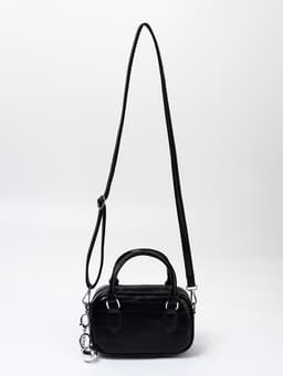 Сумка женская саквояж на молнии, 20×9×12 см, чёрная