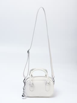 Сумка женская саквояж на молнии, 20×9×12 см, белая