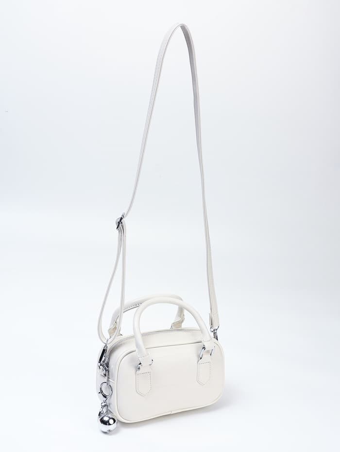 Сумка женская саквояж на молнии, 20×9×12 см, белая