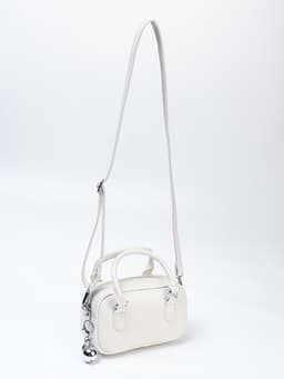 Сумка женская саквояж на молнии, 20×9×12 см, белая