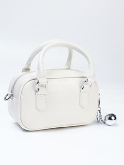 Сумка женская саквояж на молнии, 20×9×12 см, белая