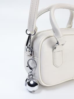 Сумка женская саквояж на молнии, 20×9×12 см, белая