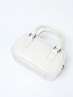 Сумка женская саквояж на молнии, 20×9×12 см, белая