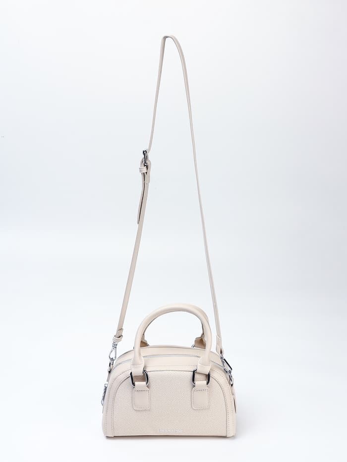 Сумка женская саквояж на молнии, 22×7×14 см, белая