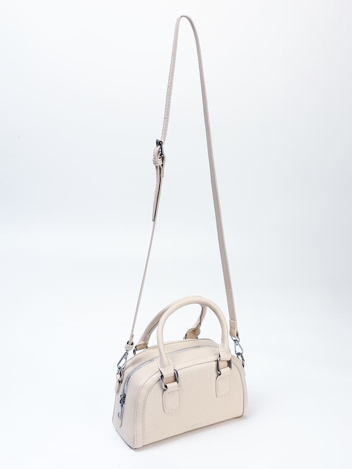 Сумка женская саквояж на молнии, 22×7×14 см, белая