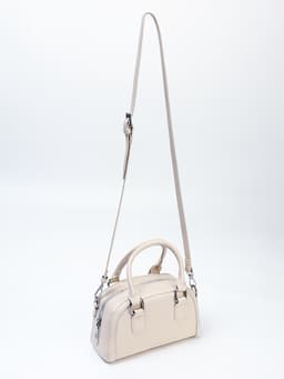 Сумка женская саквояж на молнии, 22×7×14 см, белая