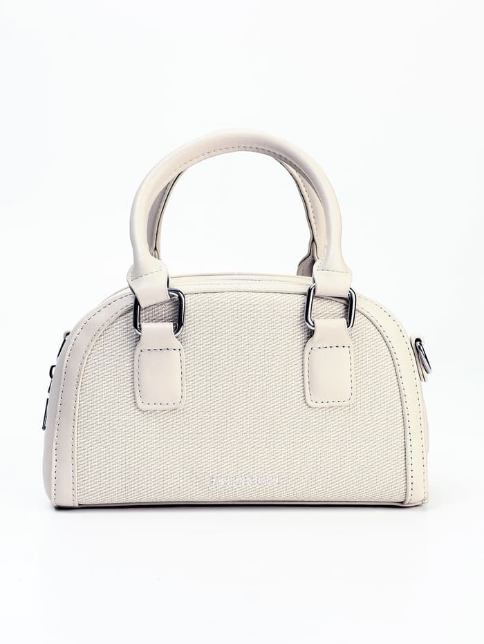 Сумка женская саквояж на молнии, 22×7×14 см, белая