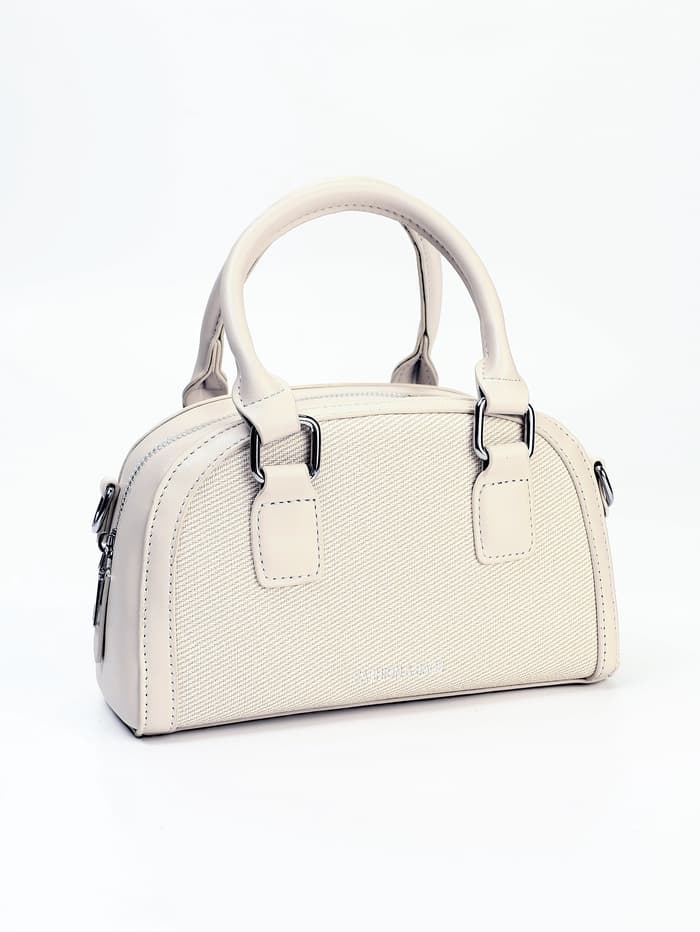 Сумка женская саквояж на молнии, 22×7×14 см, белая