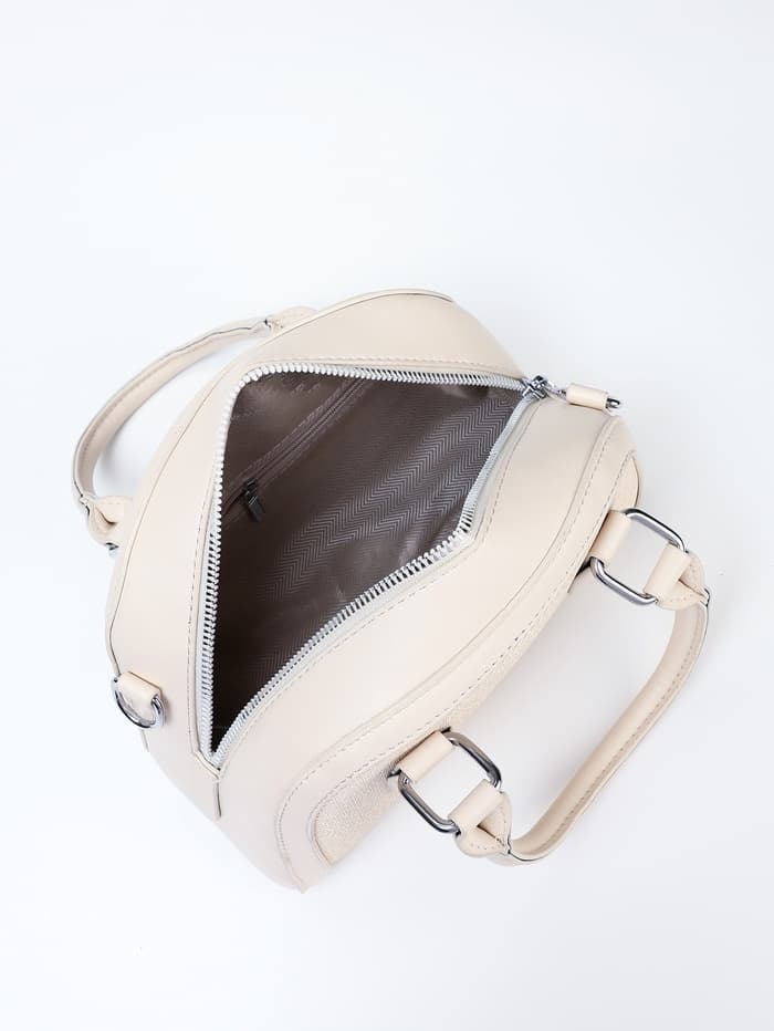 Сумка женская саквояж на молнии, 22×7×14 см, белая