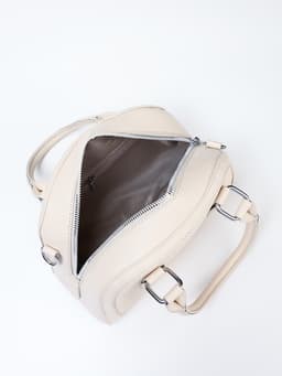 Сумка женская саквояж на молнии, 22×7×14 см, белая